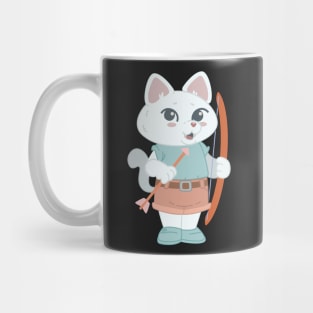 Archery Cute Cat Player - Girl Kids gift graphic Mug